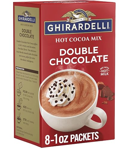 Amazon.com: GHIRARDELLI Double Chocolate Hot Cocoa Mix, 8 Single